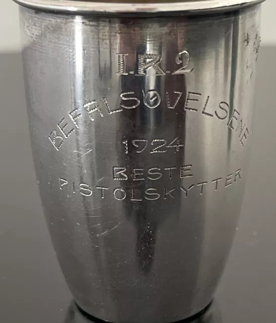 Sterling Silver Cup Shot Whiskey 1924 Norway 830S Mint