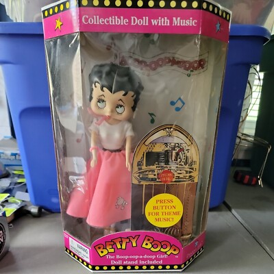 *Vintage NIB Betty Boop Doll  1999 The Boop-oop-a-doop Girl! Doll Stand Included