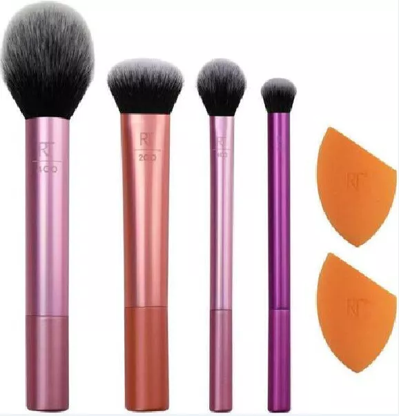 Real Techniques Makeup Brushes Set Foundation Smooth Blender Sponges Puff NEW AU 3