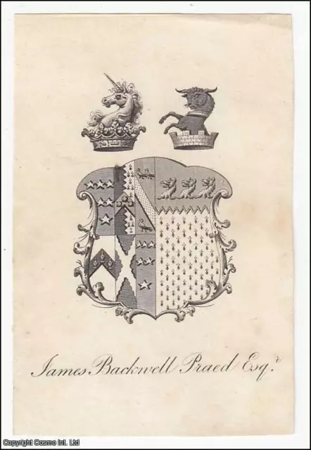 Decorative Bookplate. James Brackwell Praed, Esq. Undated, But From The Design L