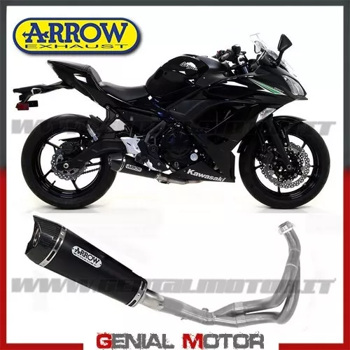 Komplett Auspuff Arrow Xkone Stahl Schwarz Kawasaki Ninja 650 2020 20