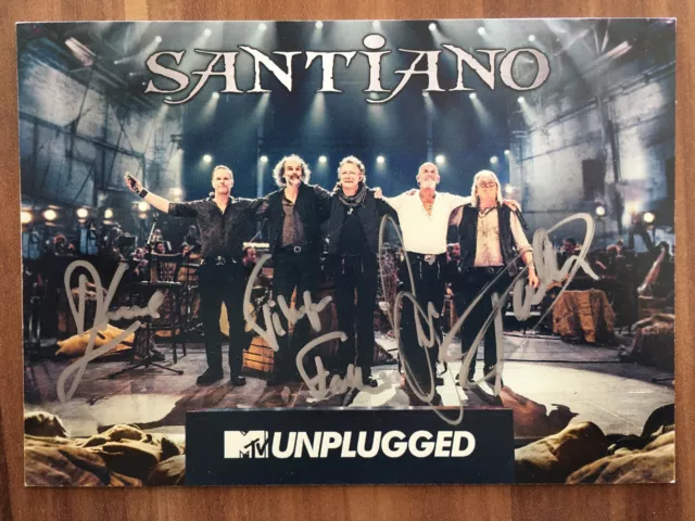 Handsignierte AK Autogrammkarte *SANTIANO* deutsche Band MTV unplugged #1