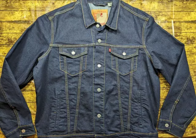 Levi's Men's Trucker Jacket Denim Dark Wash Size XL New With Tags Cotton NWT