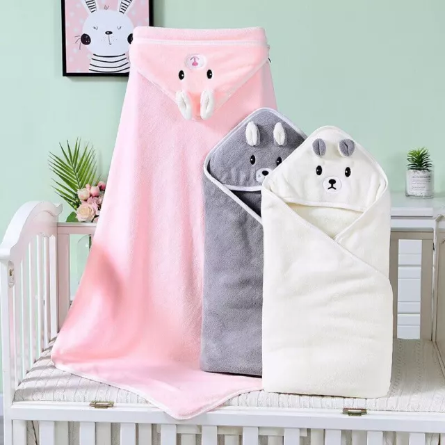 Hooded Toddler Baby Cartoon Towels Newborn Kids Bathrobe Soft Bath Towel Beach