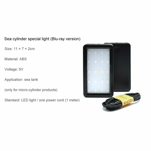 Mini Aquarium Fish Tank Home Desktop Water Filtration Led Light Decor Tank 10
