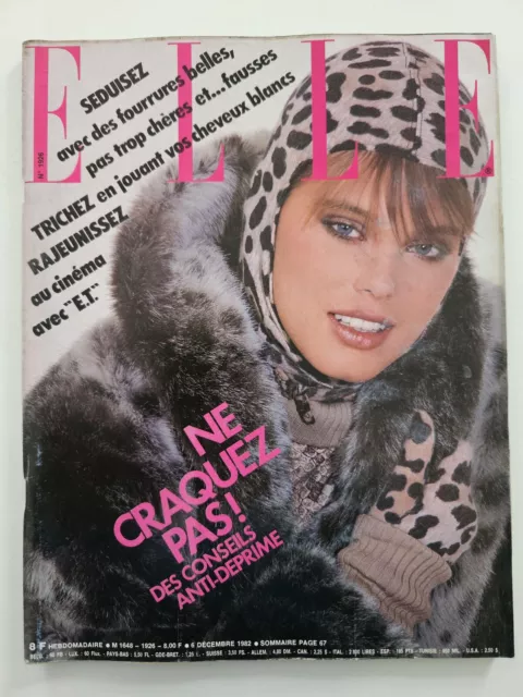 Magazine mode fashion ELLE French #1926 6 decembre 1982 Renée Simonsen