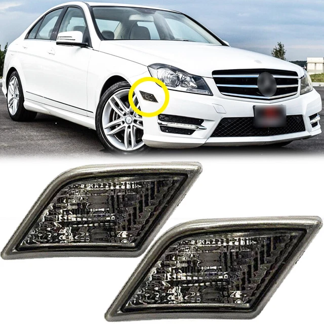 FITS 20082011 MERCEDES Benz W204/C300/C350/C63 Black Side Marker