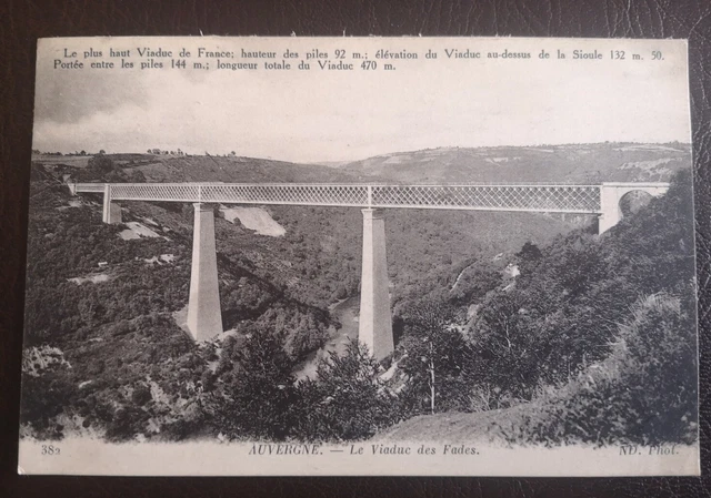 Cpa (15) Auvergne Le Viaduc Des Fades