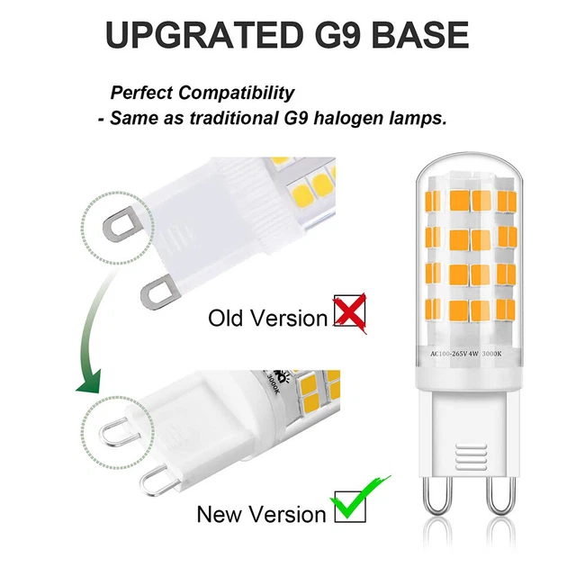 G9 LED Bulb Warm White Bulb Energy Saving For Crystal Chandeliers