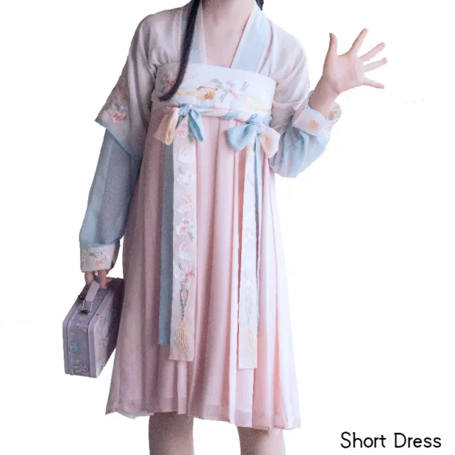 Mädchen Antike Chinesisch Bestickt Hanfu Kleid Top Brust Rock Anzug Lolita