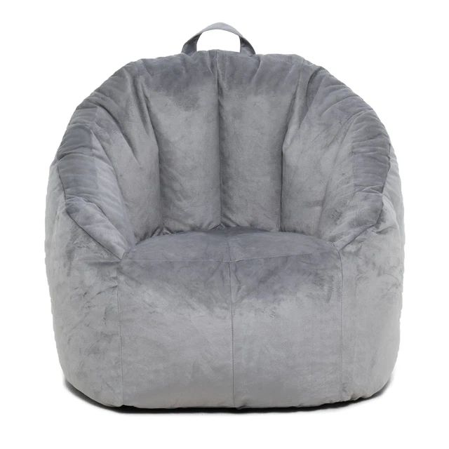 Big Joe Joey Bean Bag Chair, Comfortable Material,Plush, Kids/Teens, 2.5ft, Gray