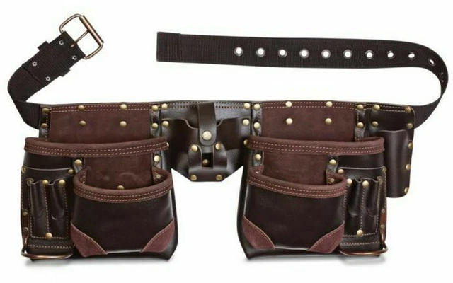 MASTERCRAFT OIL TANNED LEATHER APRON MC0004 12-Pockets, Large Tape