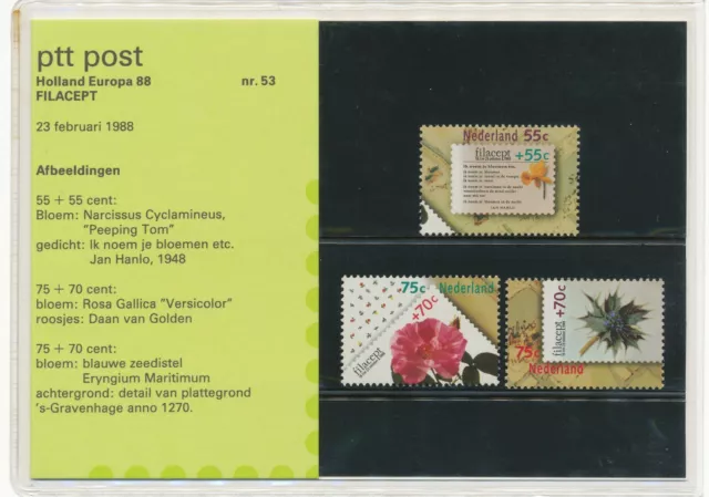NIEDERLANDE 1988 Internationale Briefmarkenausstellung FILACEPT ’88, Den Haag
