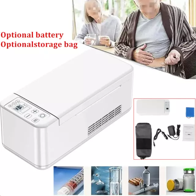 Portable Mini Fridge Medical Cooler Insulin Refrigerator Travel Cooling Case Box