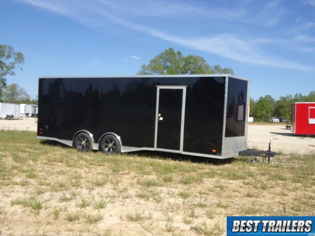 8x24 spread axle carhauler enclosed motorcycle trailer torsion axle 8.5 x 24 2