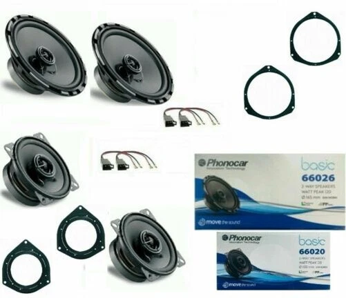 Kit 4 Haut-parleurs Ciare/Phonocar Pour Fiat Punto Cabrio 1ère Série - 2-way Coaxial, 60W RMS, Neuf