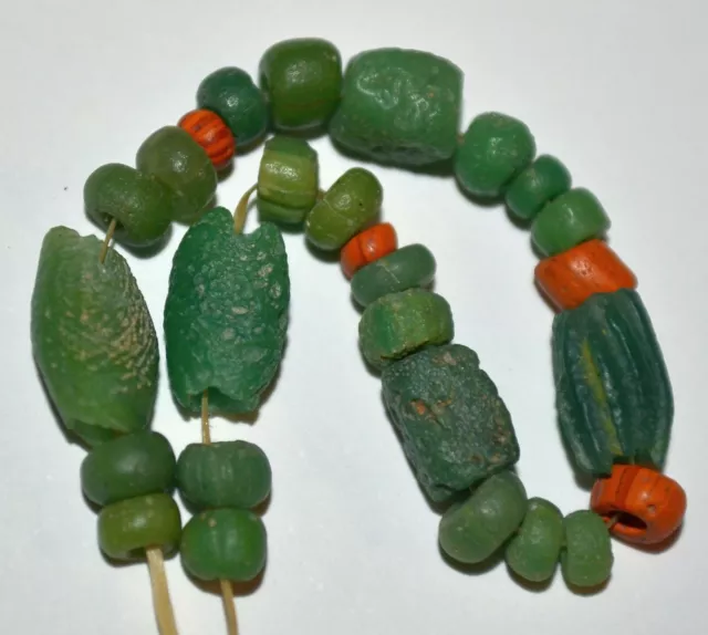 Rare Ancient Glass Excavated Dig Beads Afghanistan Trade Circa 1000 Years Old