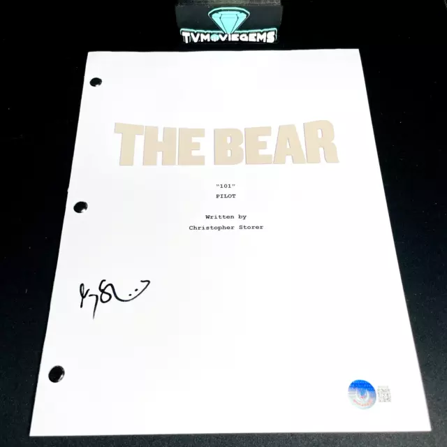 AYO EDEBIRI SIGNED THE BEAR FULL PILOT EPISODE TV SCRIPT w/ BECKETT BAS COA