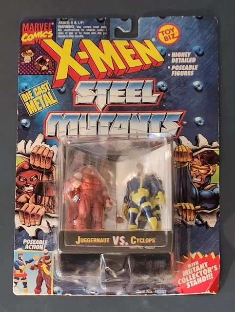 VINTAGE Toybiz 1994 Marvel X-MEN Steel Mutants JUGGERNAUT vs CYCLOPS New