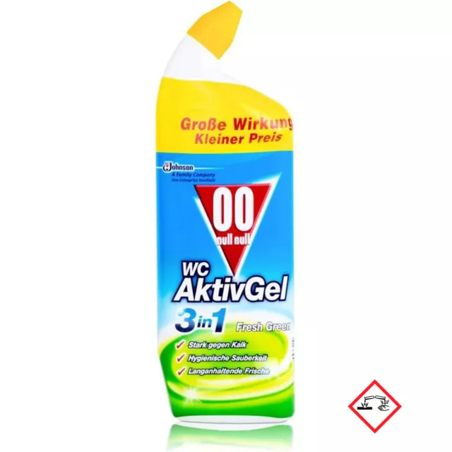 00 Cero Inodoro Aktiv-Gel 3in1 Inodoro Limpiador Higiénico Fresco Verde 750ML De