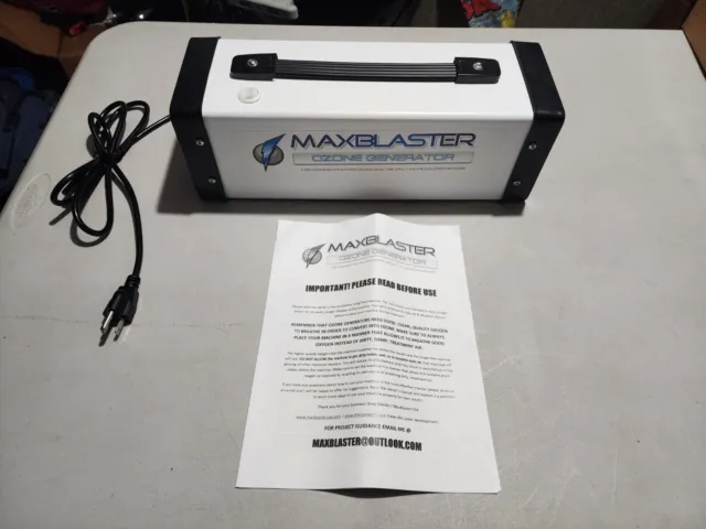 Maxblaster Ozone Generator 2015 USED 1 TIME! WORKS GREAT! Made in the USA