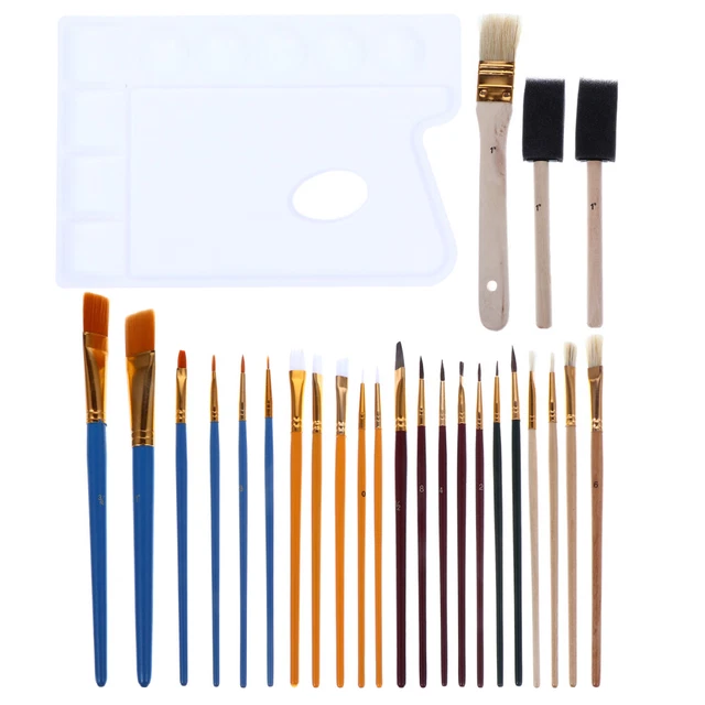 26 pz pennello da pittura pennelli da disegno miniatura bambini olio studente