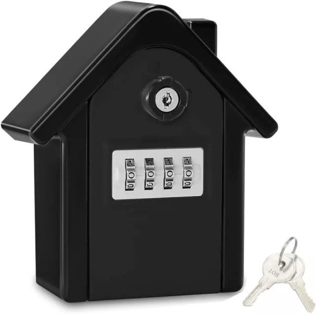 Key Lock Box, Extra Large Key Safe Outdoor Large Capacity Key Box Wall Mounted