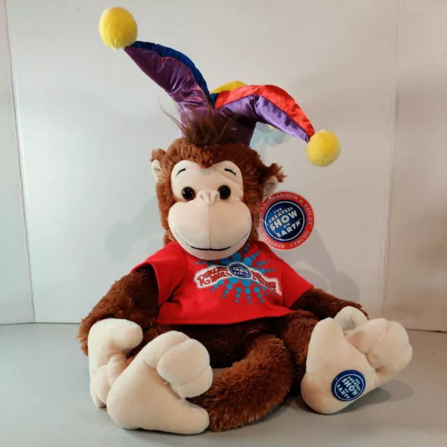 2001 Barnum & Bailey Ringling Greatest Show Circus Jester Monkey 20" Plush NWT