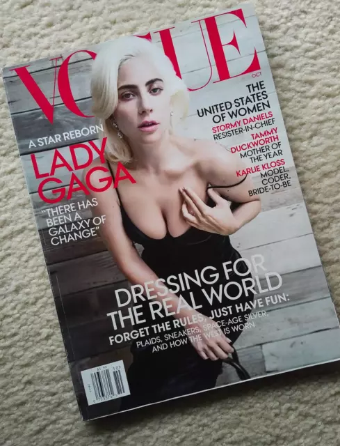 Vogue magazine featuring Lady Gaga read once, stored, damage SEE October 2018