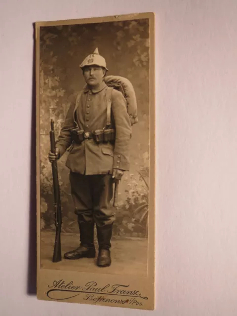 Soldat Gewehr Ausrüstung - Regiment IR 19 / CDV Paul Franz Bojanowo in Posen