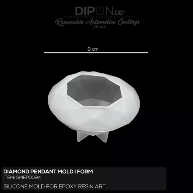 Epoxidharz Silikonform DIAMOND PENDANT DIAMANT Gießform Epoxy Resin Art Mold