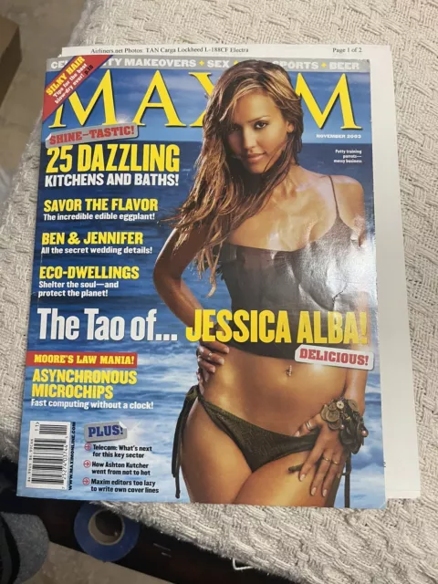 november 2003 maxim #71 Jessica Alba cover Sexiest Girls next Door mag.