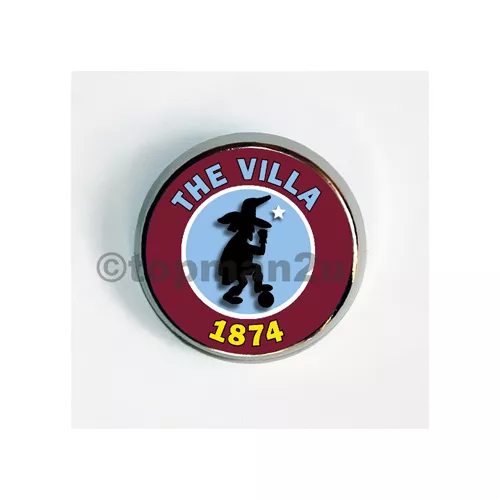 New, Quality Round Metal Pin Badge - The Villa 1874 - Villain - Aston