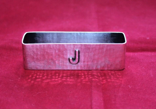 Lebolt & Co. Handmade 3" Hammered Napkin Ring #134 "J" Mono, c.1900 (~41.5g)