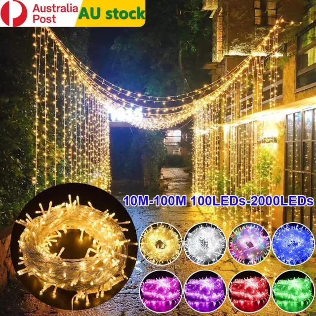 10M/20M/30M/50M/100M 100-1000 LEDs String Fairy Lights Lamp Xmas Outdoor Decor