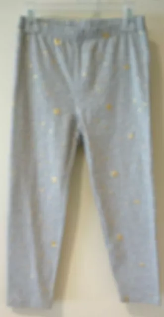 NWT Gap Kids Gray/Gold Stars Cropped Leggings Girl's Size 10