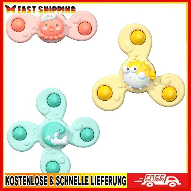 Deepen Baby Color Cognition Finger Spinning Kids Bathing Toys Kids Comfort Toys