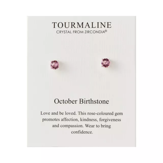 October (Tourmaline) Birthstone Earrings Created with Zircondia® Crystals