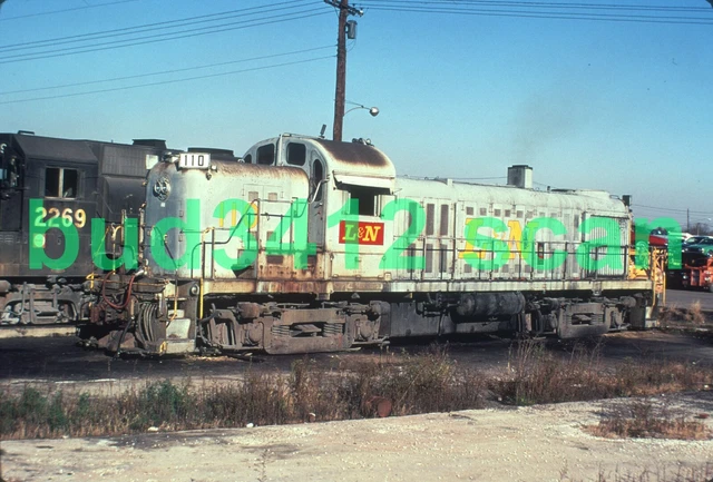 L&N Louisville & Nashville RS3 #110 at Sharonville OH 1972 DUPLICATE Slide!