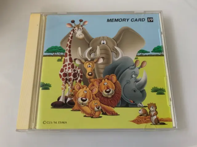 1994 tarjeta de memoria bordada Janome 19 animales salvajes 12 diseños tiene plantillas