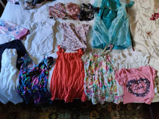 Pacchetto vestiti ragazze 14 articoli 3-4 e 7-8 anni incluso abito congelato Disney