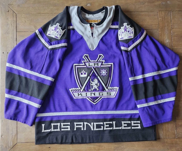 Koho Authentic Coat Of Arms Shield Los Angeles Kings NHL Jersey LA Purple 52
