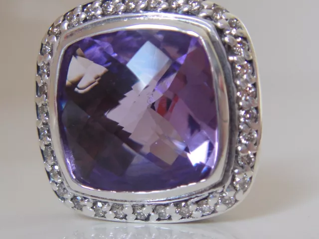 $1150 David Yurman Silver Albion Amethyst Diamond Enhancer $1150 David Yurman Silver Albion Amethyst Diamond Enhancer