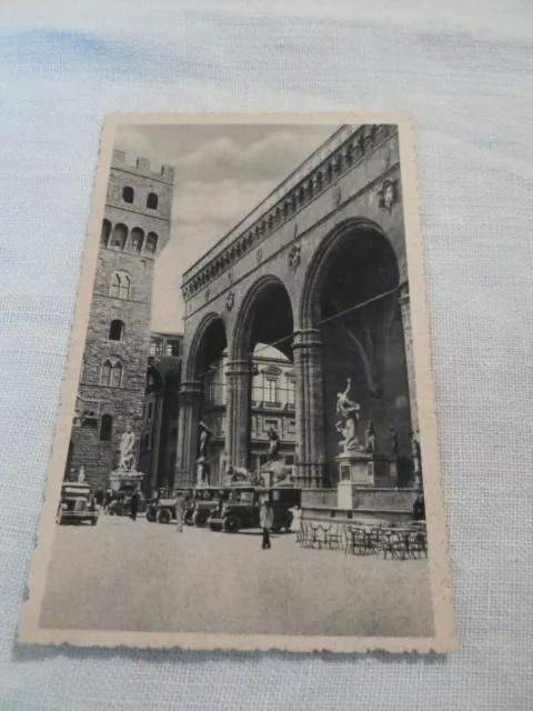 Cartolina Antica Di Firenze Loggia Dei Lanzi