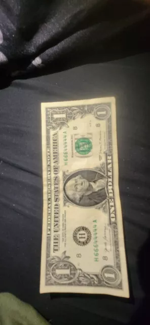 5 Of A Kind And 3 Of A Kind Serial Number  $1.00 Bill
