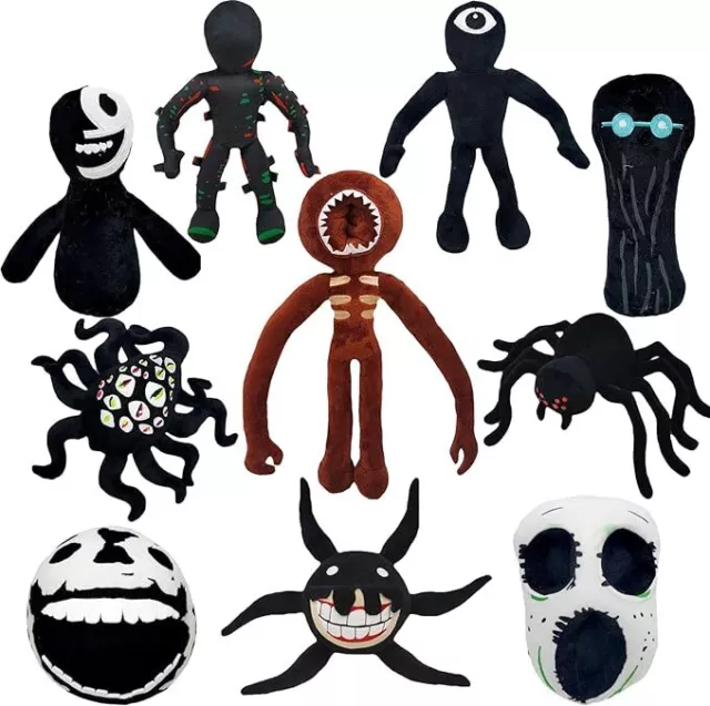  Doors Plush, Monster Horror Game Doors Plush,Ten Doors Plushies  Include Rush, Figure,Seek,10-20 inch Height, Gifts for Game Fans (New  screetch) : Toys & Games