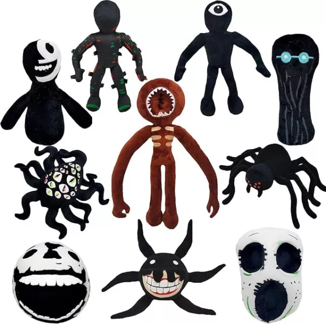  Doors Plush, Monster Horror Game Doors Plush,Ten Doors Plushies  Include Rush, Figure,Seek,10-20 inch Height, Gifts for Game Fans (Rush) :  Toys & Games