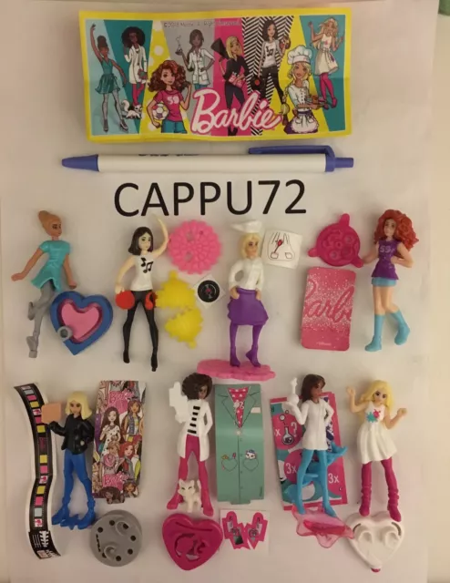 BARBIE MESTIERI-COMPLETA 8 PZ+8 BPZ da EN378 a EN430A kinder sorpresa 2018/2019