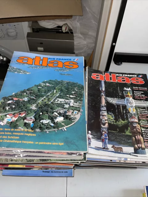 Lot de 58 Magazines Atlas Air France de 1985 à 1989 (prix pièce)