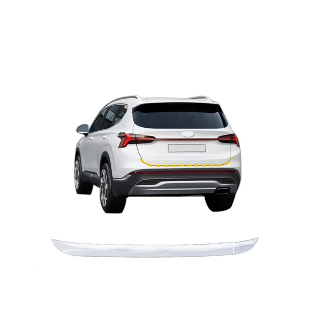 Trunk Lid Cover Trim for Hyundai Santa Fe 2019-2020 (1PC) Chrome Finish Tape-On